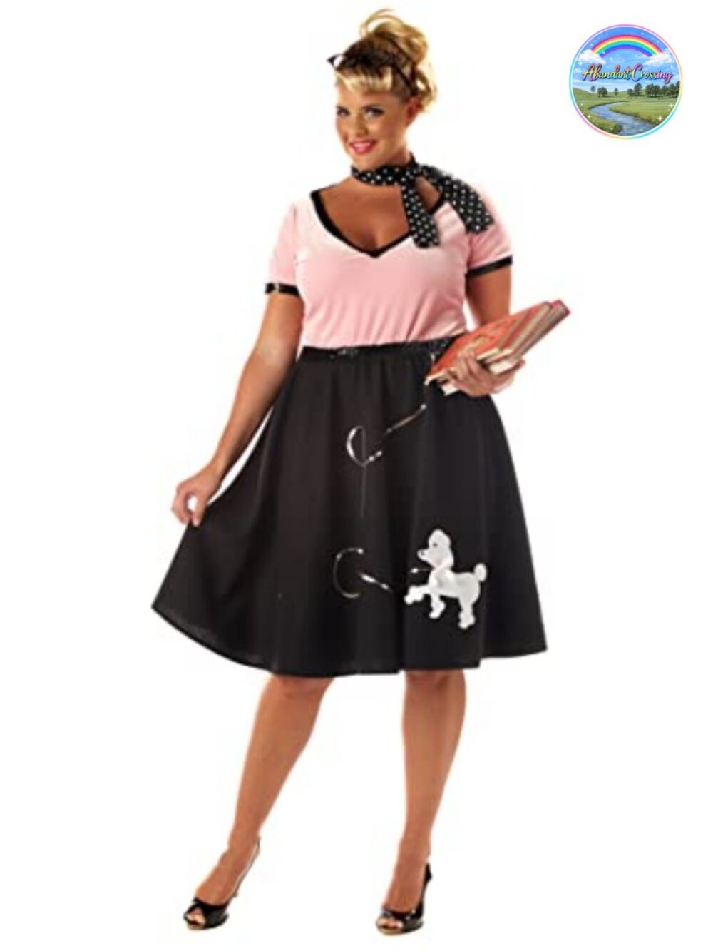 50s Sweetheart Adult Costume Set Top Skirt Scarf 1X